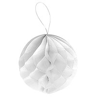 Petite Boule Papier Alvéolé 10cm Blanc