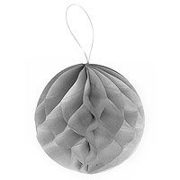 Petite Boule Papier Alvéolé 10cm Gris